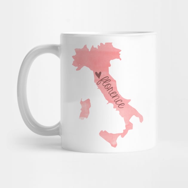 Pink Watercolor Florence Italy Sticker by aterkaderk